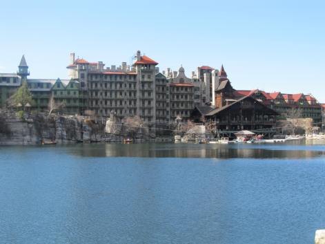 Hotel and Lake as seen from the Lakeshore path