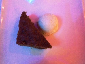 Walnut cake with Lavender Ice cream