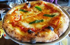 Wood fired brick oven pizza